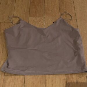 Light brown spaghetti strap crop top size medium womens brand walmart